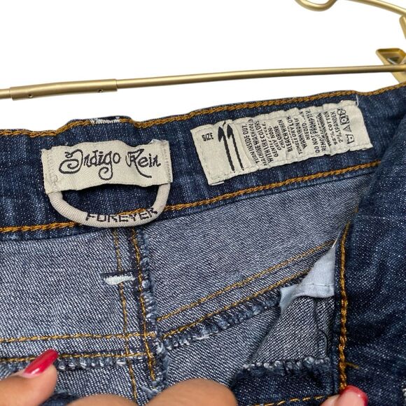 Indigo Rein Denim Shorts 11 Blue Jean Womens Medium Wash‎ 298 - Picture 4 of 8